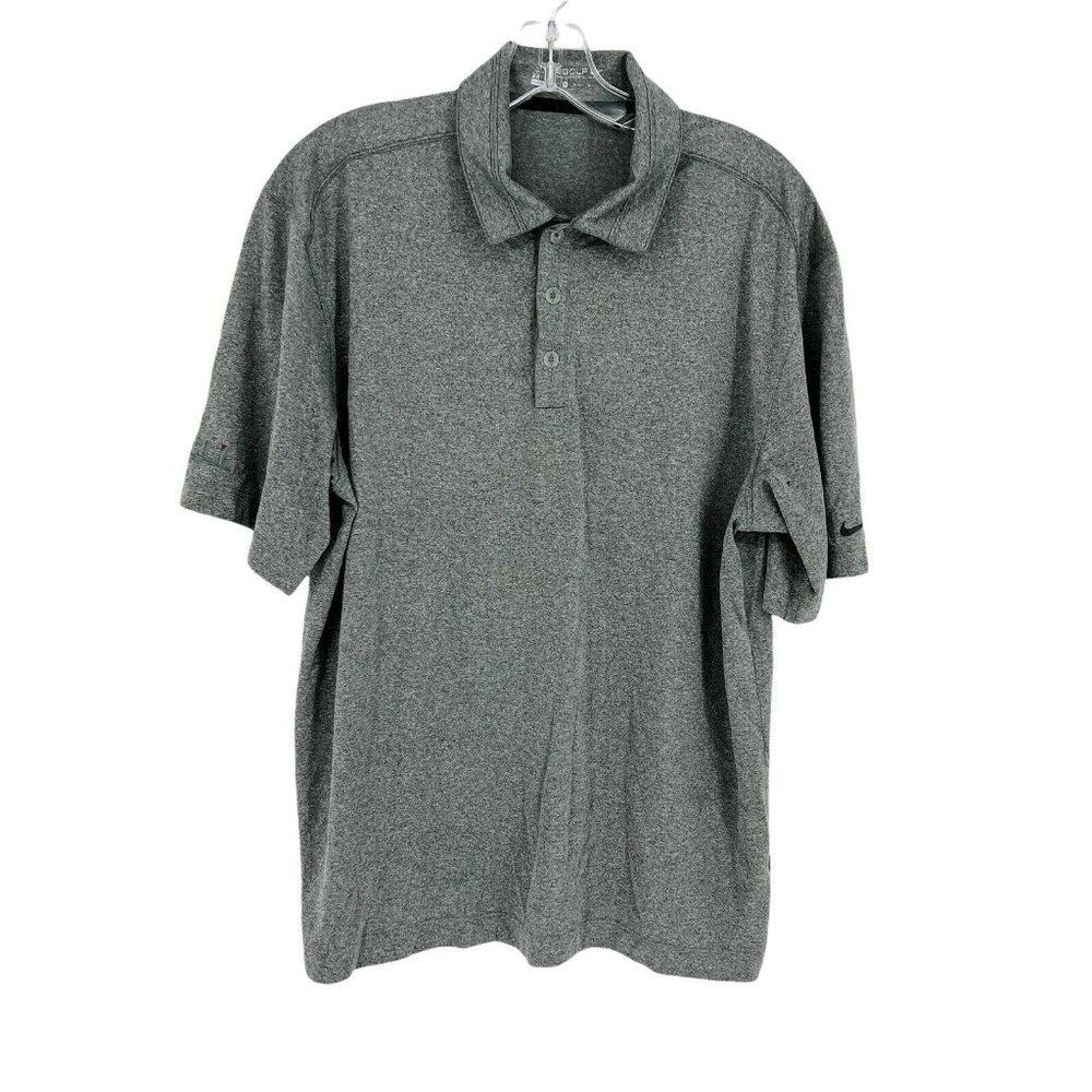 Nike Golf Dri-fit Polo Mens Short Sleeve Medium Gray Pullover Casual *